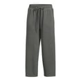 thumbnail image 5 of Time and Tru Women’s Mid-Rise Brushed Hacci Pull-on Cropped Wide Leg Pants, 5 of 5