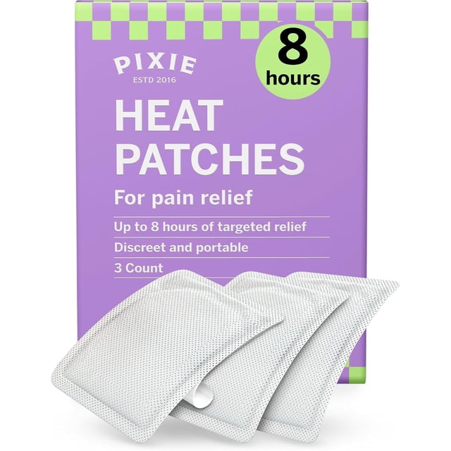 Heat Patches Pixie, cólicos menstruales, alivio del dolor menstrual x3