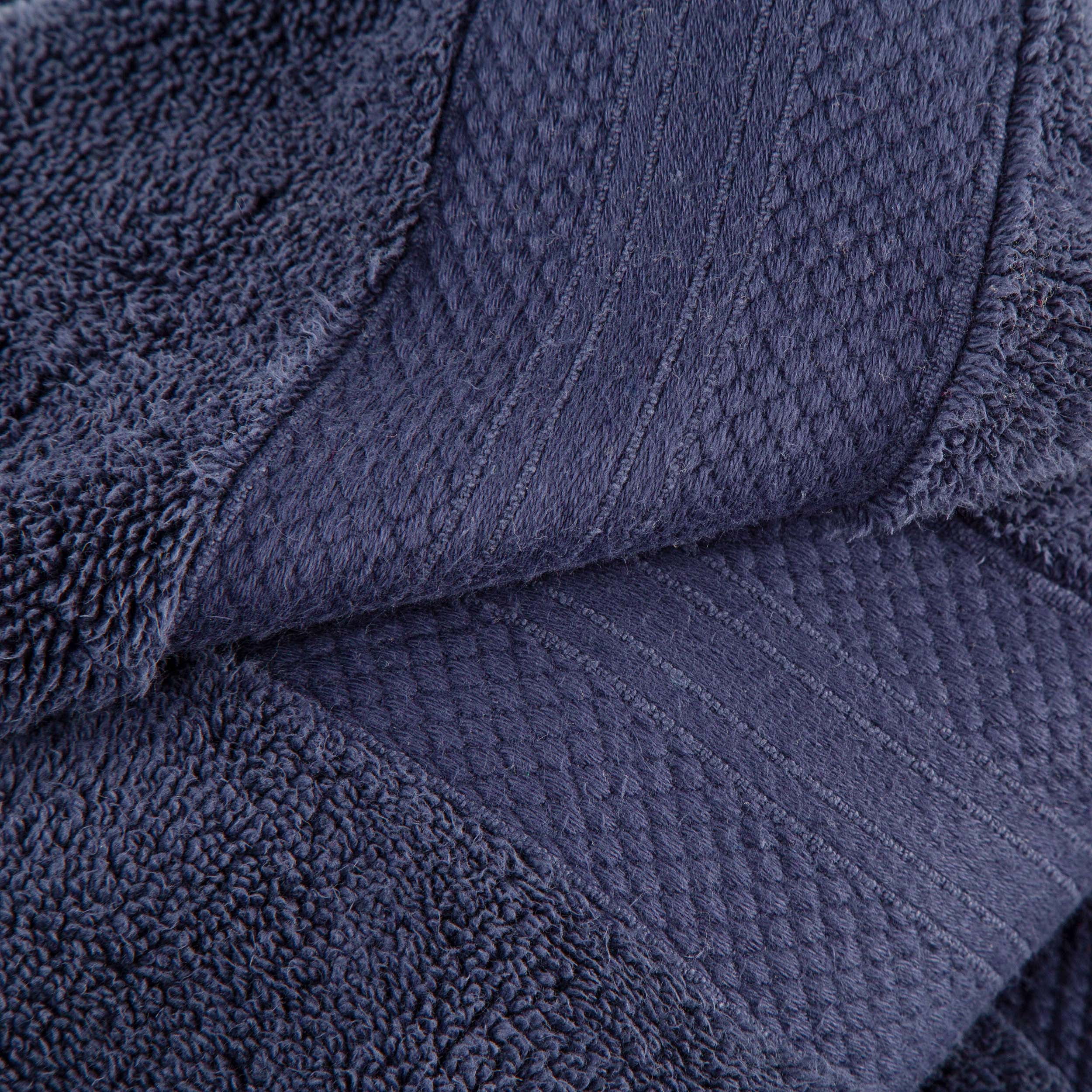 BNM Turkish Cotton Heavyweight Face Towel Set, Crown Blue