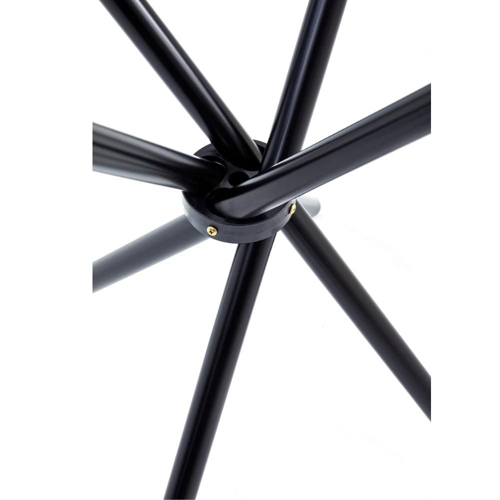 Asbell Glass Dining Table with Black Matte Base and Sleek Glass Top – Perfectly Designed for Small Spaces, Comfortably Seating Up to 3 People with Modern Elegance,Condo Table.