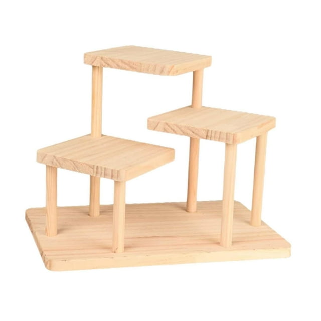Elodie Wooden Display Riser Cupcakes Holder Showcase for Toys Action Figure Dessert 3 layers
