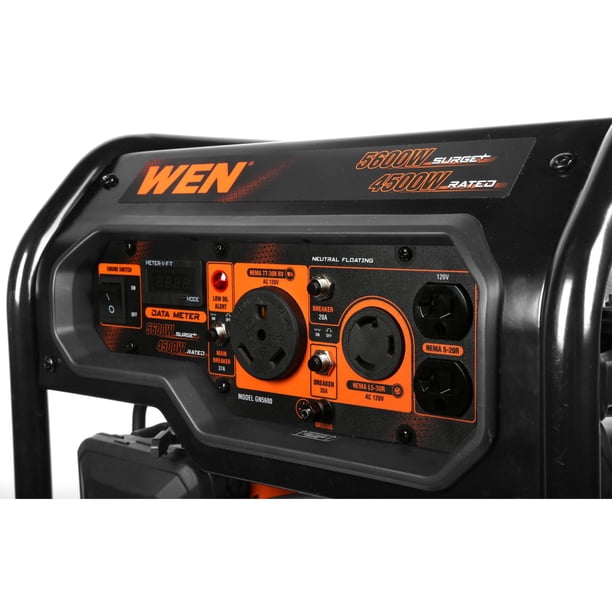 WEN 5,600-Watt Portable Generator with Wheel Kit, 224cc, Transfer