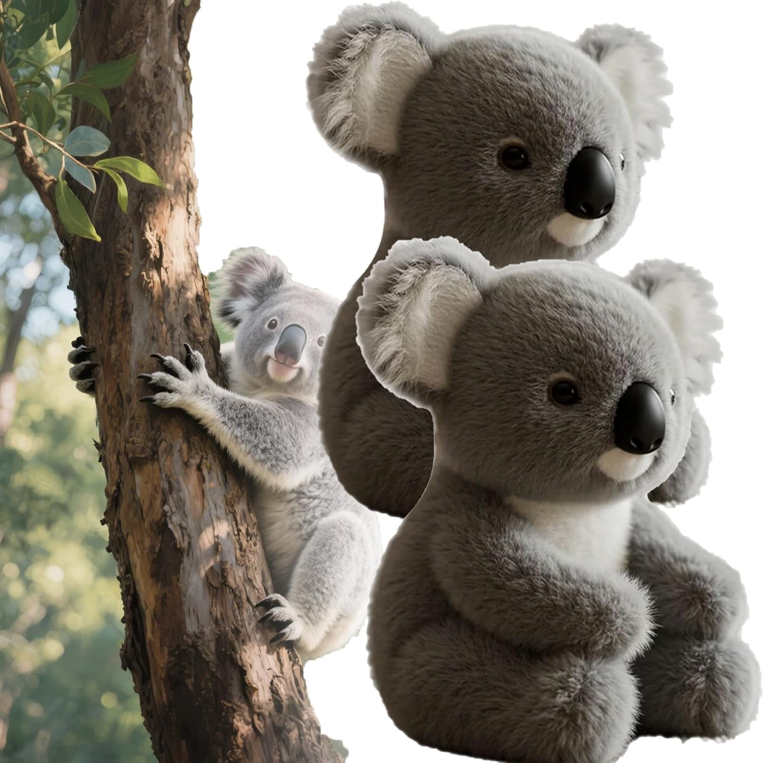 PLUFFO Koaly - The Koaly Emotional Healing On Demand, Ai Plush Ultra Soft Koala Mimics Natural Movements Realistic Comfort Stuffed Animal Emotional Support Com