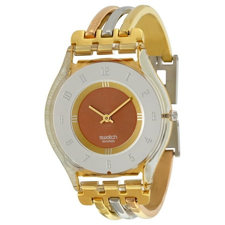 Swatch SFK240B Women's Swiss Made Tri-Gold Stainless Steel Watch