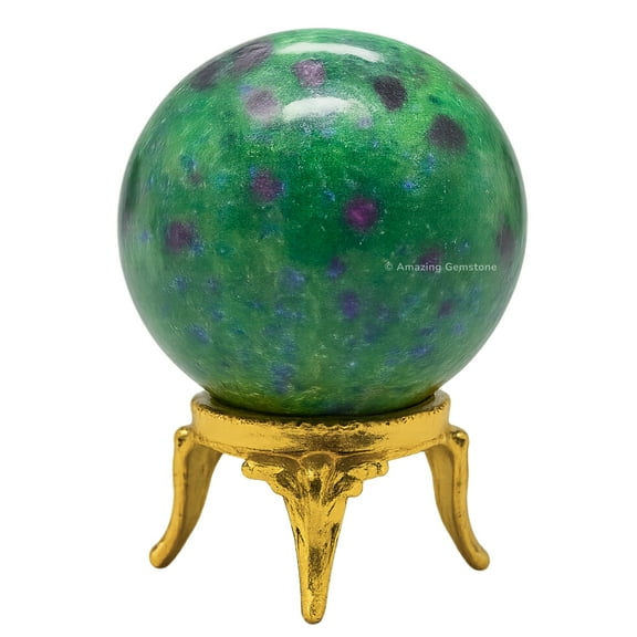 Ruby Zoisite Crystal Ball Sphere 1.5" Inches