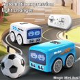 thumbnail image 3 of Magic Mini RC Bus, 2026 Upgraded Smart Gesture & Remote Control Sensor Car with Auto-Avoidance and Line Tracking, LED Expression Lights, Interactive Desktop RC Vehicle Toy for Kids (White), 3 of 7