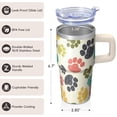 thumbnail image 3 of 20OZ Dog Design Birthday Tumbler with Handle Straw and Lid Paw Print Coffee Mug for Women Friends Unique Holiday Gifts Durable and Long Lasting, 3 of 6