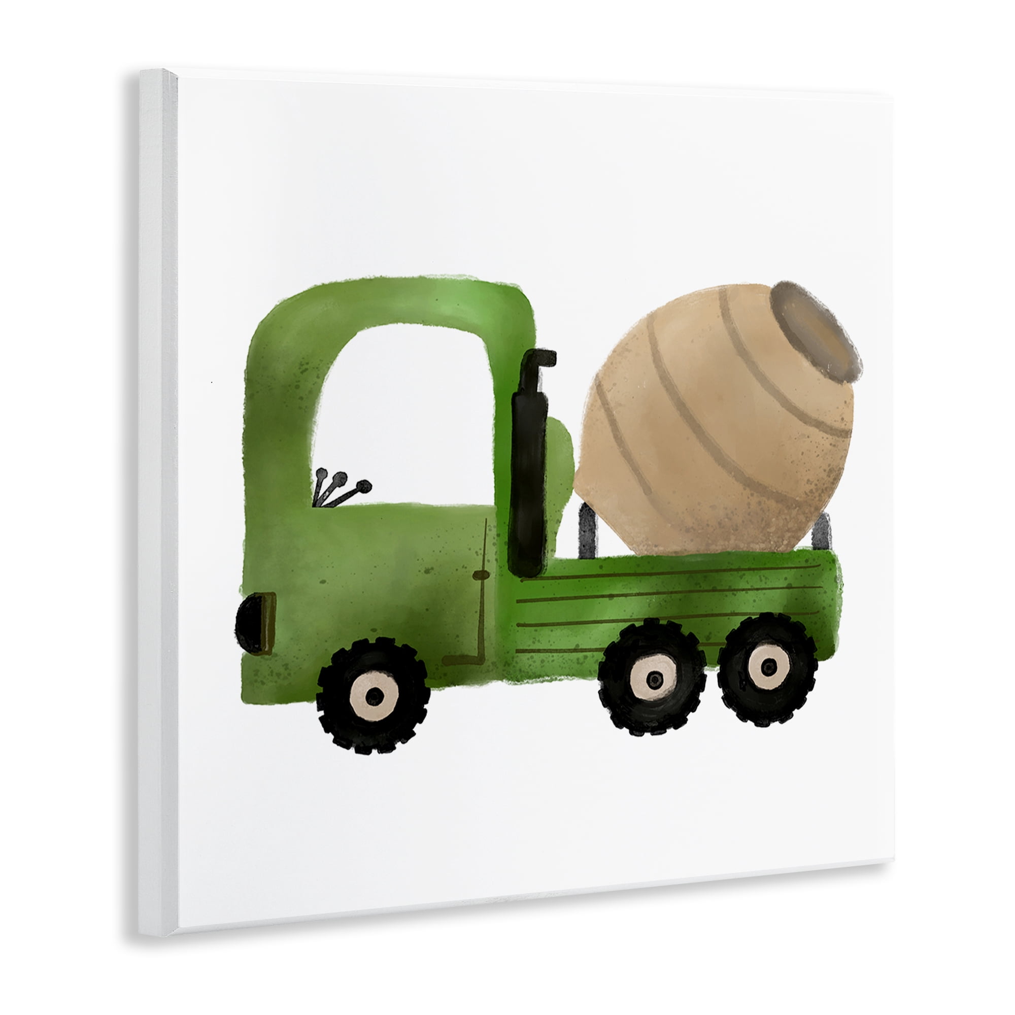 Stupell Industries Construction Truck Vehicle Transportation Painting Unframed Art Print Wall Art, 12 x 12