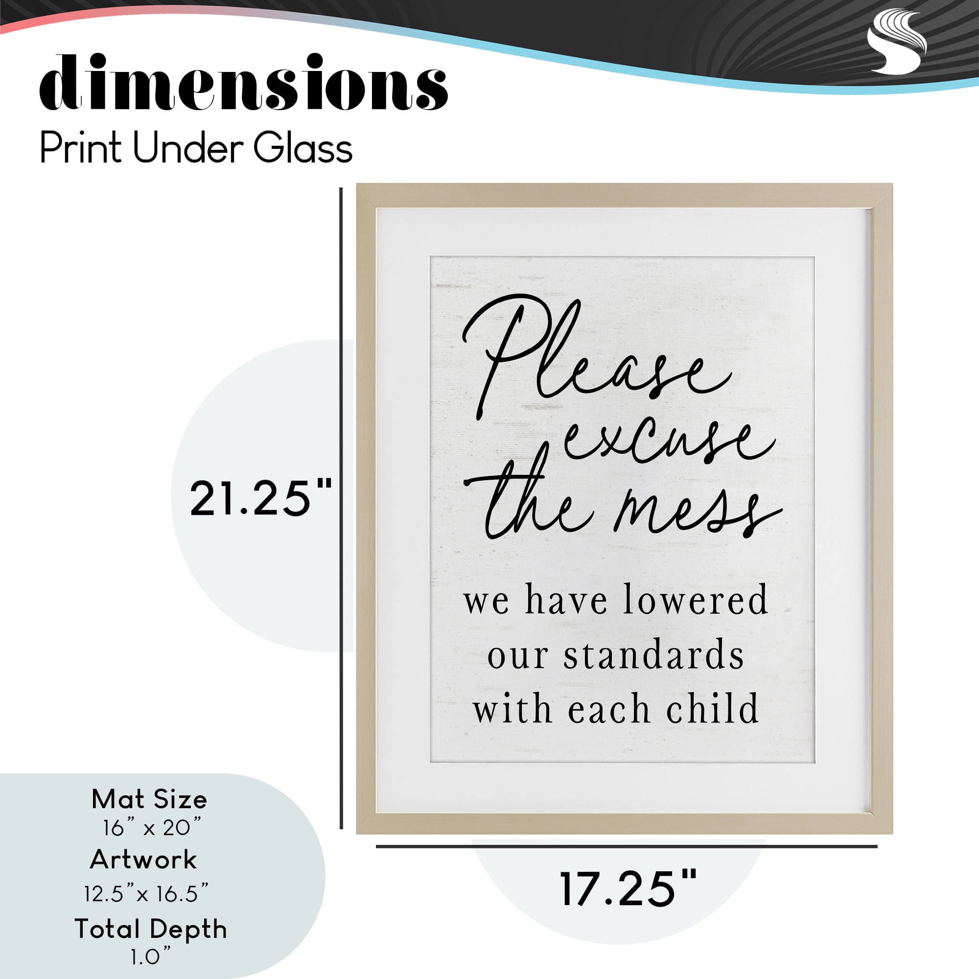 Lowered Stand With Each Child Birch Framed Print Under Glass, design by Lettered and Lined