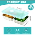 thumbnail image 2 of 8 Pcs 30 oz , 2 Compartments 304 Stainless Steel Food Storage Containers Snack Boxes with Leakproof Lids, Divided Meal Prep Lunch Box Food Container Dishwasher Safe, 2 of 3