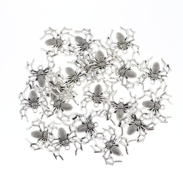encantos de araña de plata de tíbet 20 Piezas de Joyería Colgante con Colgante de para Pulseras, Collares, Abalorios con Tirador de Cremallera, Colgantes para Monederos, Bols Magideal encantos de araña de plata de tíbet