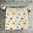 thumbnail image 3 of Ambesonne Butterfly Quilted Bedspread Set 3 Pcs, Cartoon Style Vivid, King Size, Multicolor, 3 of 3