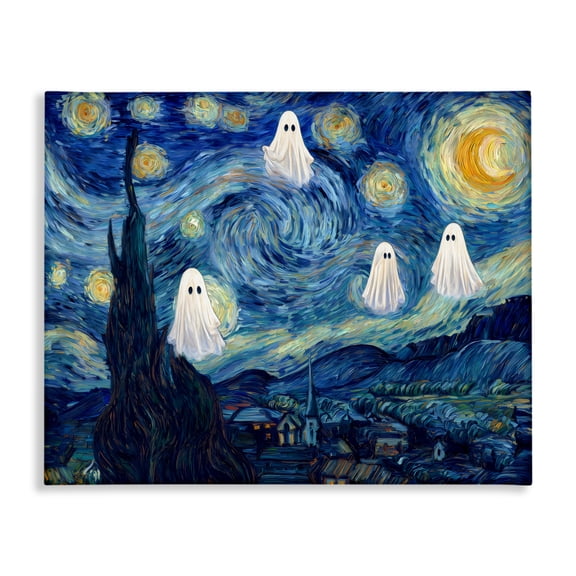 Classic Night Ghosties Canvas Wall Art, design by Arlington Prints