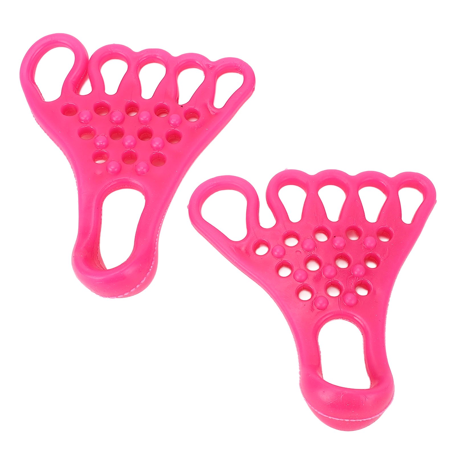 Yajisi Rose Red Toe Separators and Straighteners TPR Foot Stretcher Muscle Relaxation Massage Band for Fitness Yoga Ballet Dance Pain Relief Bunion Corrector