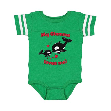 

Inktastic My Glamma Loves Me Orca Family Gift Baby Boy or Baby Girl Bodysuit