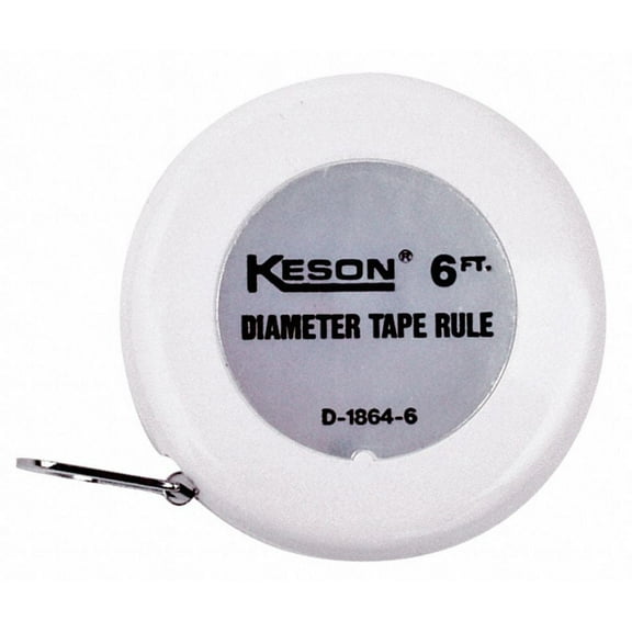 Keson 6 ft Wrap-a-Round/Diameter Tape Measures, 1/4 in Blade D18646