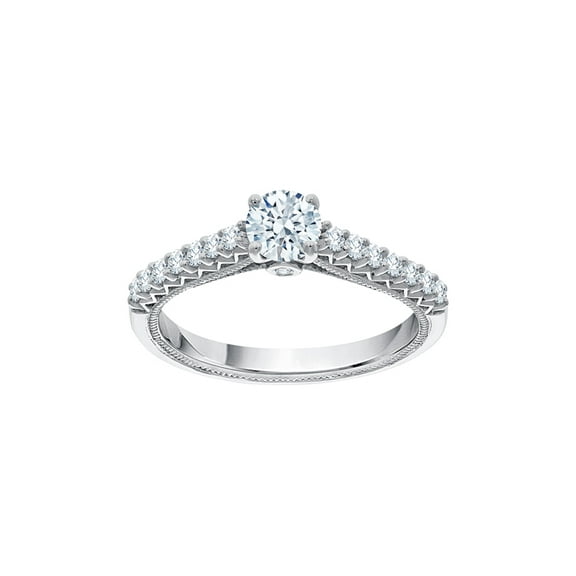 Diamond Engagement Ring in Sterling Silver (3/4 cttw) (I-Color, SI3-I1 Clarity)