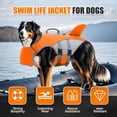 thumbnail image 6 of Amztom Dog Life Jacket for Swimming – Adjustable Buoyancy Aid Flotation Vest for Boating Pool Beach, Safety Flotation Vest for Small Dogs (Orange,S), 6 of 7
