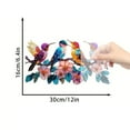 thumbnail image 3 of Bfogop 2D Acrylic Birds Wall Art Decor on Branch Acrylic Silhouette Sculpture Colorful Leaves Vivid Birds on Branch Rustic Outdoor Decor for Balcony Garden Indoor Outdoor, 3 of 3