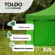 thumbnail image 2 of Toldo Carpa KINGSHOUSE impermeable plegable 3x3 M verde, 2 of 8