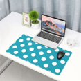 thumbnail image 4 of Kdxio Sky Blue And White Polka Dot Print Large Gaming Mouse Pad,Non-Slip Base,Water Resist Keyboard Pad for Gamer,Office & Home,29.5 x 15.8 in, 4 of 6