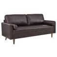 thumbnail image 2 of Modway Valour Leather Sofa in Brown, 2 of 8