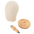 thumbnail image 2 of Peluca Cabeza Stand, Tela No Tejida Styling Maniquí Cabeza Sombrero Display Stand Ligero Hat Rack Tela Bloque Cabeza Set Con Soporte De Desmontable Para Pelucas, Sombreros, 2 of 7