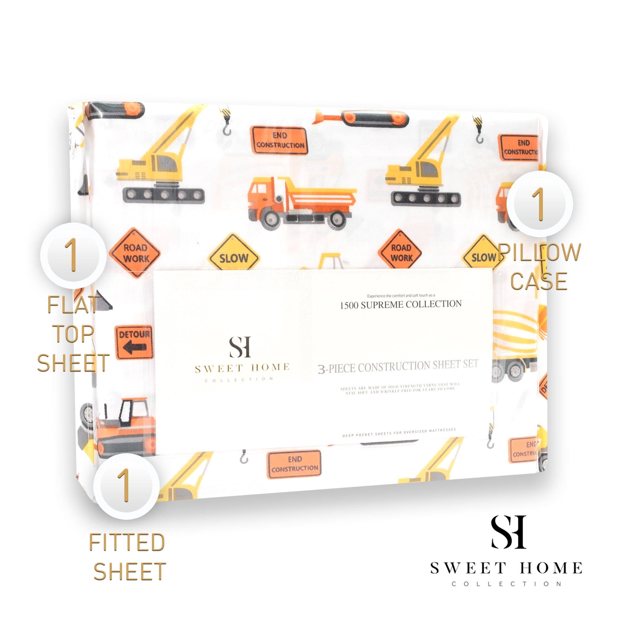 Supreme Kids Wrinkle Free Hypoallergenic Soft and Cozy Bed Sheets, Multiple Colors