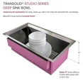 thumbnail image 6 of Transolid Puss331911 Studio 33" Undermount Single Basin Stainless Steel Kitchen Sink - PVD, 6 of 11