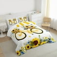 thumbnail image 4 of Homewish Floral Sunflowers 3-Piece Full Size Comforter Sets For Boys Girls,Chic Flowers Bedding Comforter Set,Spring Garden Lightweight Bedding Sets,Luxury Bedroom Decor,Reversible, 4 of 9