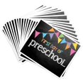 thumbnail image 2 of First Day & Last Day of School Photo Prop Signs, 10.5"x 8.5", Pastel Flags Chalkboard, 17-Grade: Preschool, Pre-K, T-K, Kindergarten, 1st-12th Grades to College, 2 of 5