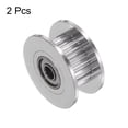 thumbnail image 3 of Uxcell 2pcs 2GT Idler Pulley 20T 3mm Bore 18mm Dia. Aluminum Timing Belt for 6mm Width Belt 3D Printer, Silver Tone, 3 of 6