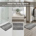 thumbnail image 7 of REGALWOVEN Quick Dry Absorbent Non Slip Chenille Bathroom Mat Cozy Shaggy Washable Home Decor for Shower and Tub Black 16" x 24", 7 of 7