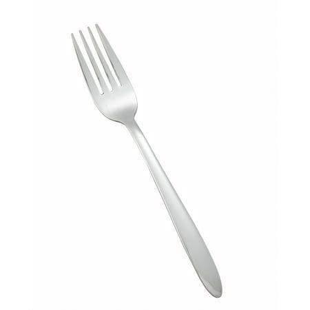 Winco 18/0 Stainless Steel Flute Heavy Weight Dinner Fork, 7.375" Length | 12/Box