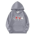 thumbnail image 3 of Sudadera con capucha para niñas y niños, sudadera de manga larga con cuello redondo y estampado de moda, jersey con bolsillo, sudadera de poliéster para niñas, 3 of 8