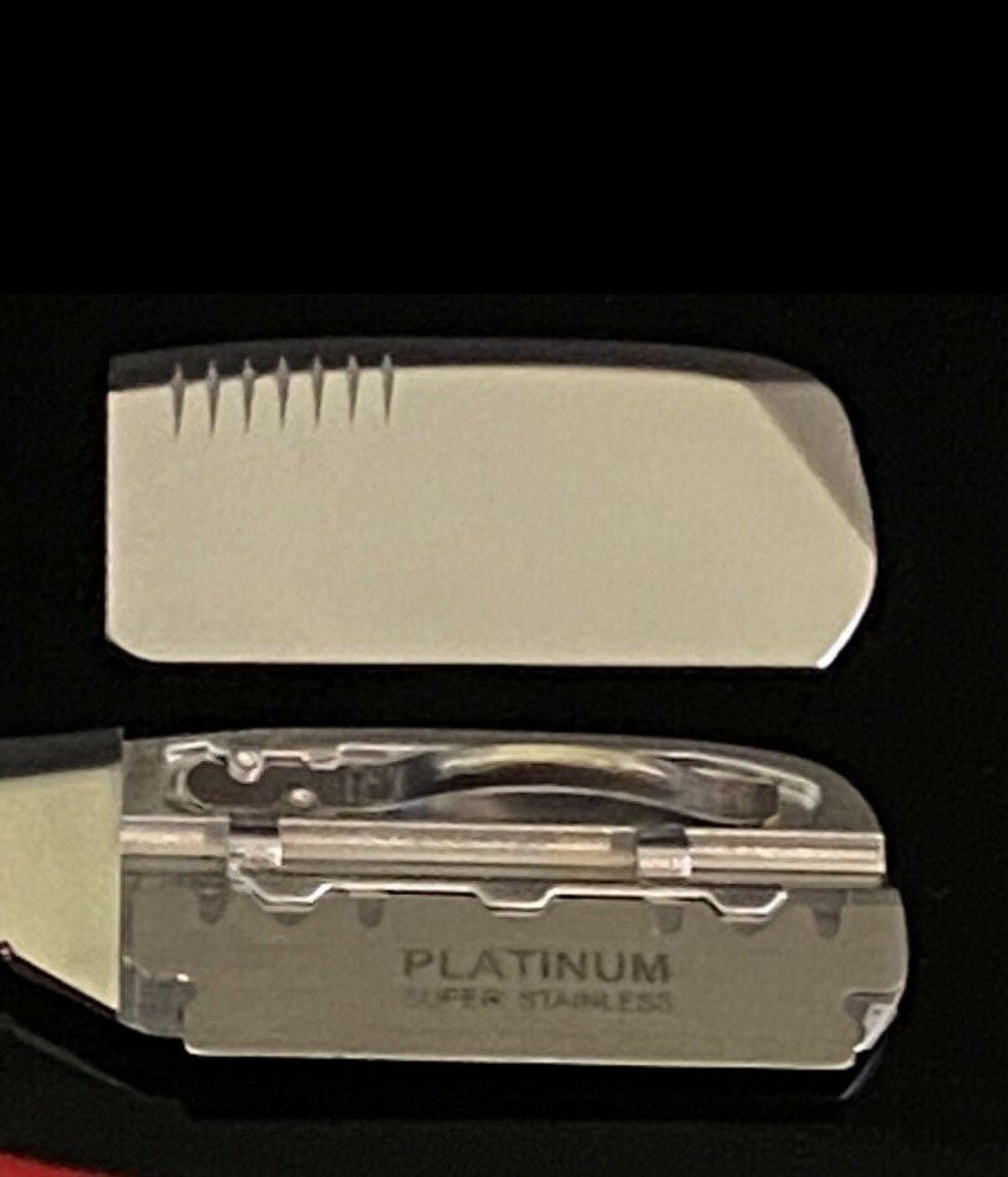 Hair Master Straight Polished Exposed Shaving Barber Razor Black