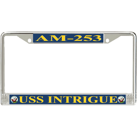 USS Intrigue AM-253 License Plate Frame