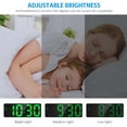 thumbnail image 3 of Alarm Clock, AMIR Digital Alarm Clock Temperature Display Brightness Adjustable Voice Control Snooze Function Clock for Kids Elderly Bedroom Living Room Bedsides Green, 3 of 9