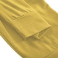 thumbnail image 4 of Wyobmus Womens Wide Leg Yoga Pants Drawstring Elastic Waist Leggings Stretchy Workout Bootcut Pants XS-4X Yellow, 4 of 9