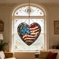thumbnail image 5 of Patriotic Acrylic Stained Glass Window Hanging 4th Of July Double Red White and Blue Window Art for 250th Anniversary Home Door Wall Window, 5 of 5