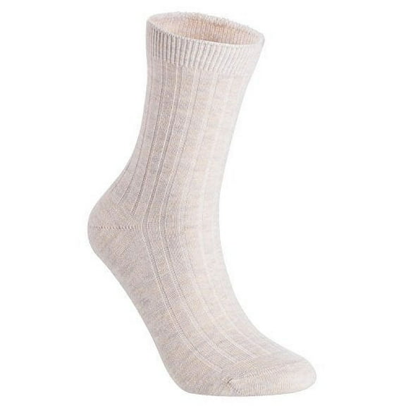 Lian LifeStyle Cute Women's 1 Pair Pack Wool Crew Socks, Size 6-9, HR1690, Color Beige