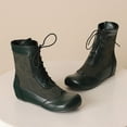 thumbnail image 5 of Bnwani Womens Boots New Winter Fashion Toe Flat Ankle Versatile Casual Boot Green Size 6.5, 5 of 8