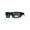 Black Blue Black, variant on Polarized Nitrogen Thick Plastic Warp Biker Sport Sunglasses Shiny Black
