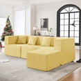 thumbnail image 3 of BEHOST 102.5" L Shaped Modular Sectional Sofa with Extra Deep Seats, Cloud Couch for Small Living Room,Teddy Yellow, 3 of 11
