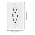 thumbnail image 3 of TIEVOSA 20A GFCI avec Ports USB A+C Auto-Test GFI Électrique Homologué Blanc, 3 of 6