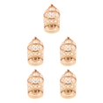 thumbnail image 1 of Guardoinrt Electroplated Metal Birdcage Shape Tea Light B- Candle Holder Rose Gold Type A 5Set, 1 of 6