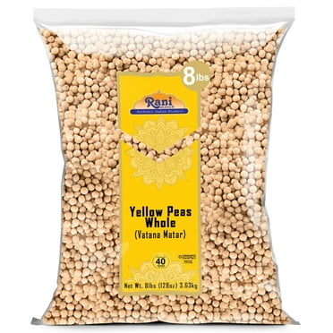 Rani Yellow Peas Whole, Dried (Vatana, Matar) 128oz (8lbs) 3.63kg Bulk ~ All Natural | Vegan | Kosher | Gluten Friendly | Product of USA