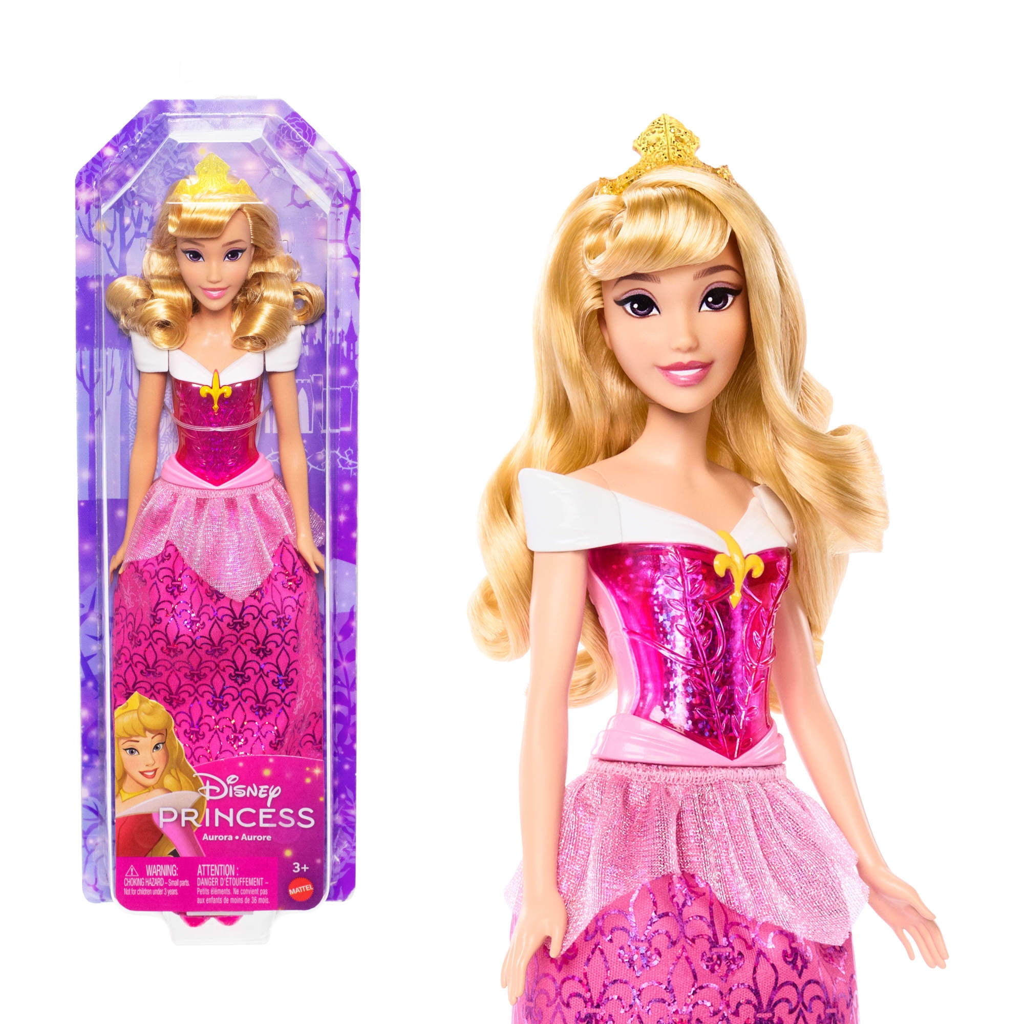 Disney Princess Aurora 11 inch Fashion Doll with Blonde Hair, Purple Eyes & Tiara Accessory