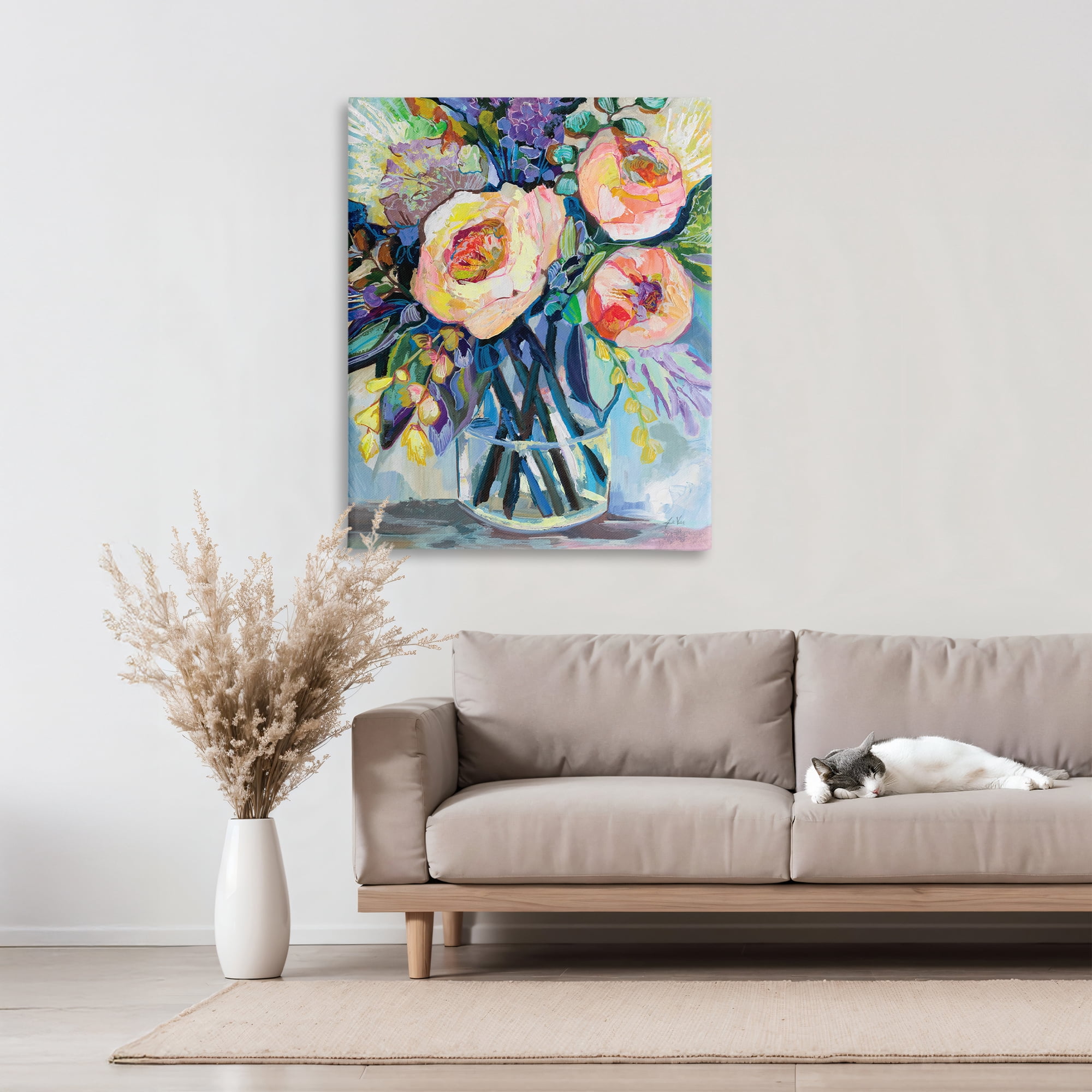 Stupell Industries Enraptured Blossoms Bouquet Canvas Wall Art design by Jeanette Vertentes, 40 x 30