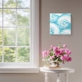 thumbnail image 4 of Framed Canvas Wall Art for Living Room Aqua Shell Wall Decor, Coastal Conch Ocean Marine Life Aesthetic Paintings for Bedroom Office Kitchen Bathroom, Ready to Hang Artwork Wall Pictures 16x16 Inch, 4 of 9